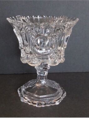 Vintage Jessica glass 5” tall candy dish